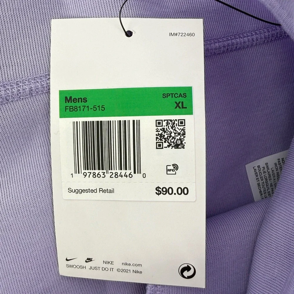 Nike Sportswear Tech Fleece Shorts Mens XL Purple FB8171-515 Standard Fit NEW